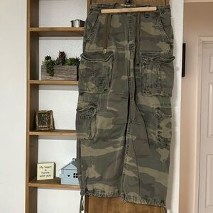 ABERCROMBIE & FITCH Vintage Cargo Camouflage Heavy Cotton